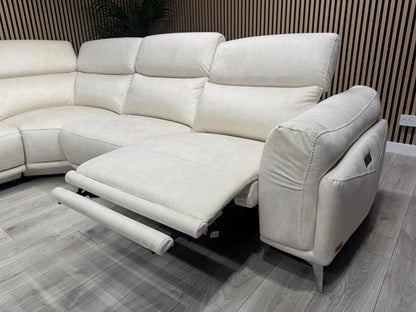 ScS GATTOLINO Fabric Power Recliner Corner Sofa, Manual Head Tilt - RRP £2,999