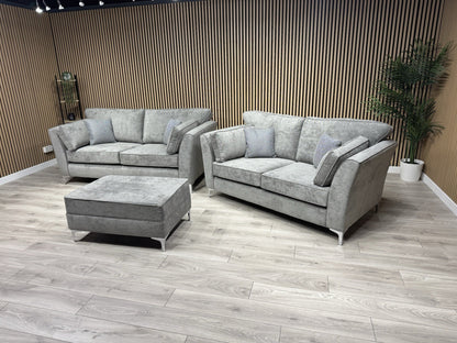 Furniture Village SASHA Fabric 3+2 Seater + Footstool Sofa Set - RRP £3490