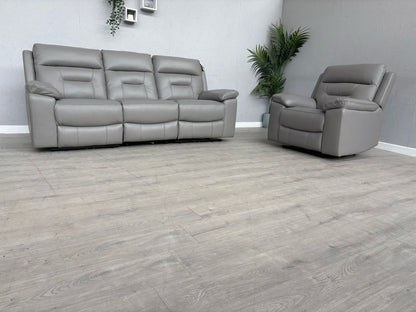DFS Braylan Leather 3 Seater + Armchair, Power Recliner Sofa Set - RRP £2,248