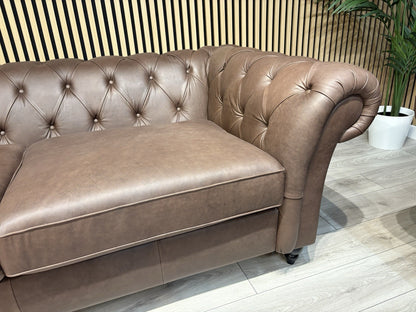Next GOSFORD Leather Chesterfield Large 3 Seater + 2 Seater Sofa Set - RRP £5250