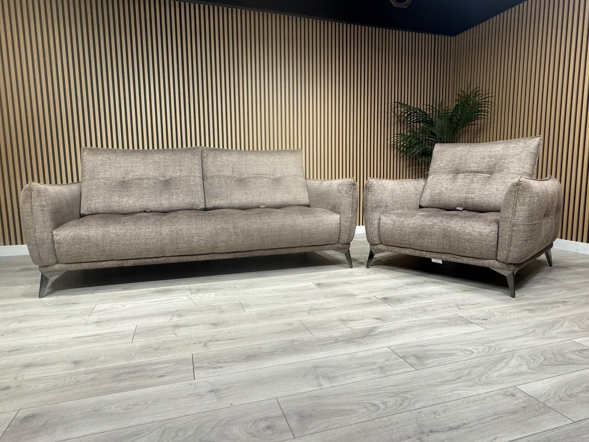 SCS Ostellato Fabric 3 Seater Sofa + Armchair, Adjustable Back Rests - RRP £2098