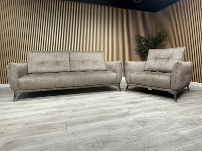 SCS Ostellato Fabric 3 Seater Sofa + Armchair, Adjustable Back Rests - RRP £2098