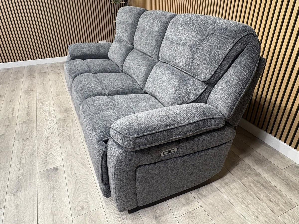ORLANDO Fabric 3 Seater Power Recliner Sofa - RRP £1799