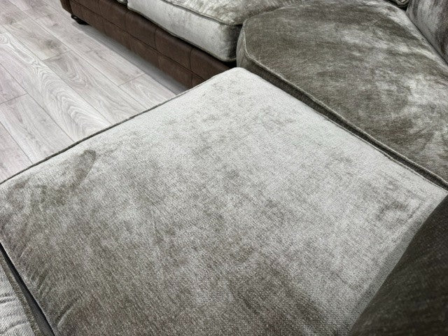 Oakfurnitureland DARWIN 2 Corner 2 Large Fabric Corner Sofa - RRP £2899