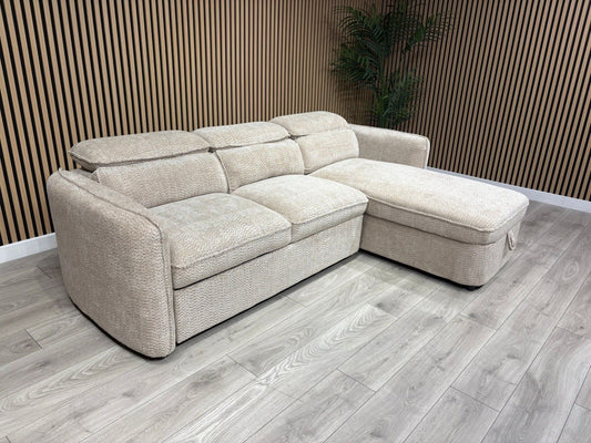 WINDSOR Premium Fabric LHF or RHF Chaise Sofa Bed with Storage - RRP £1399