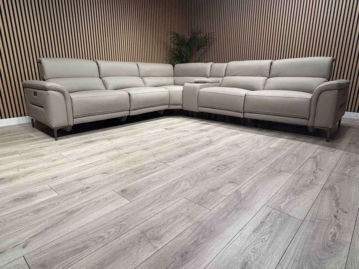 Sofology Sample San Antonio Leather Power Recliner Corner + Console - RRP £4695