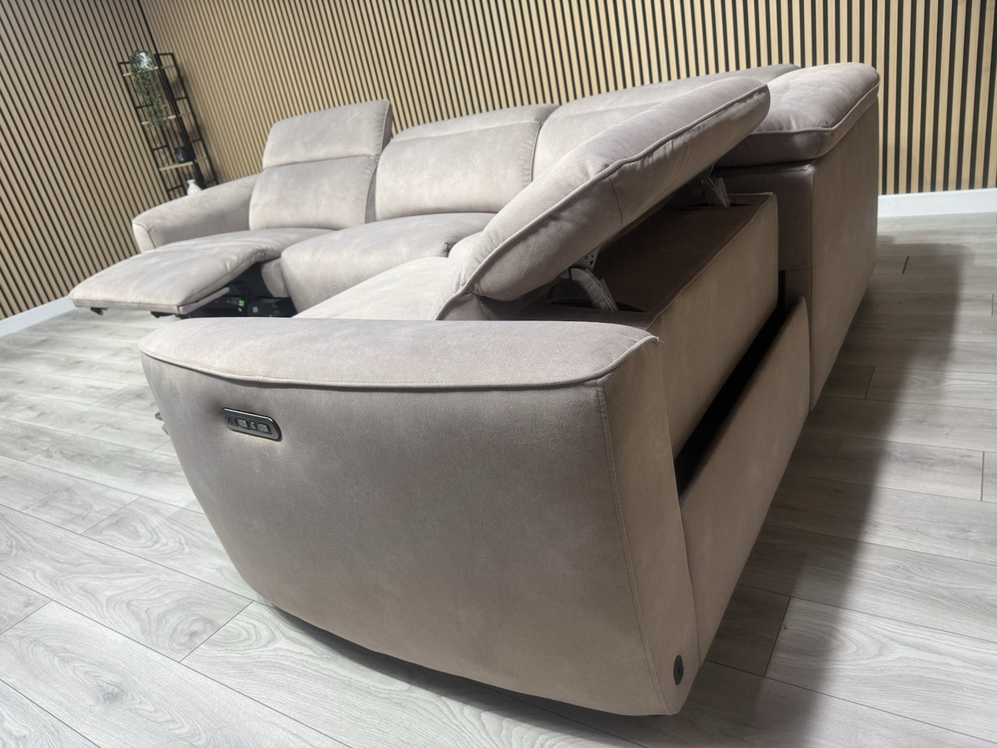 Furniture Village INCA Style Fabric Corner Sofa, Power Recliners - RRP £3195
