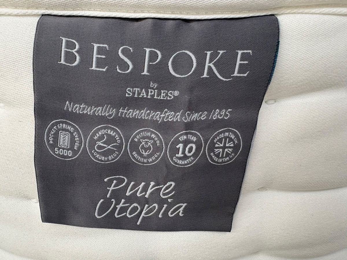 Staples Bespoke Pure UTOPIA Pillowtop 5ft Kingsize Mattress, Medium - RRP £1,699