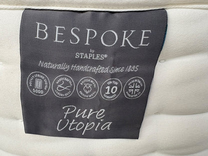 Staples Bespoke Pure UTOPIA Pillowtop 5ft Kingsize Mattress, Medium - RRP £1,699
