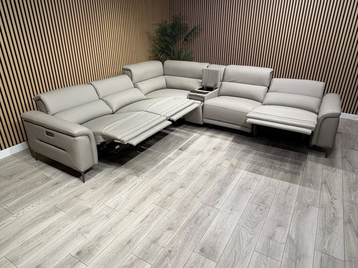 Sofology Sample San Antonio Leather Power Recliner Corner + Console - RRP £4695