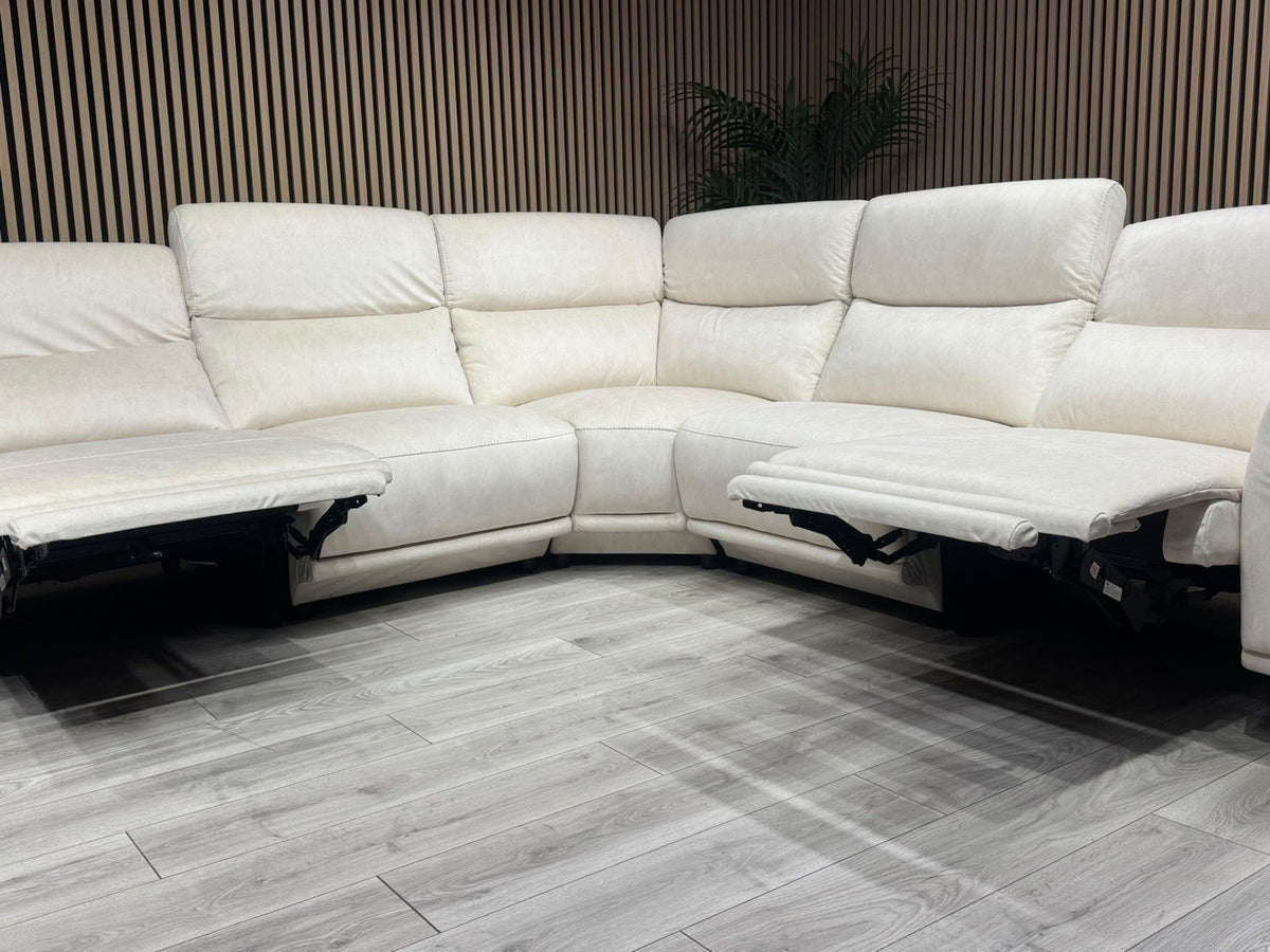ScS GATTOLINO Fabric Power Recliner Corner Sofa, Manual Head Tilt - RRP £2,999
