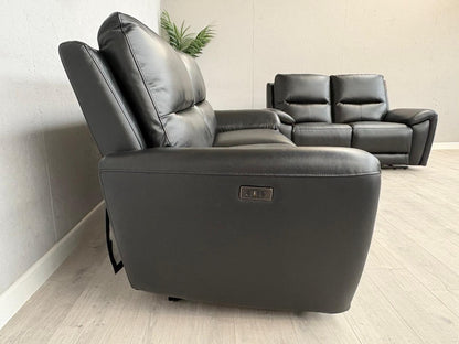 DFS Kaden Leather 3 Seater + 2 Seater Power Recliner Sofa Set - RRP £1,878