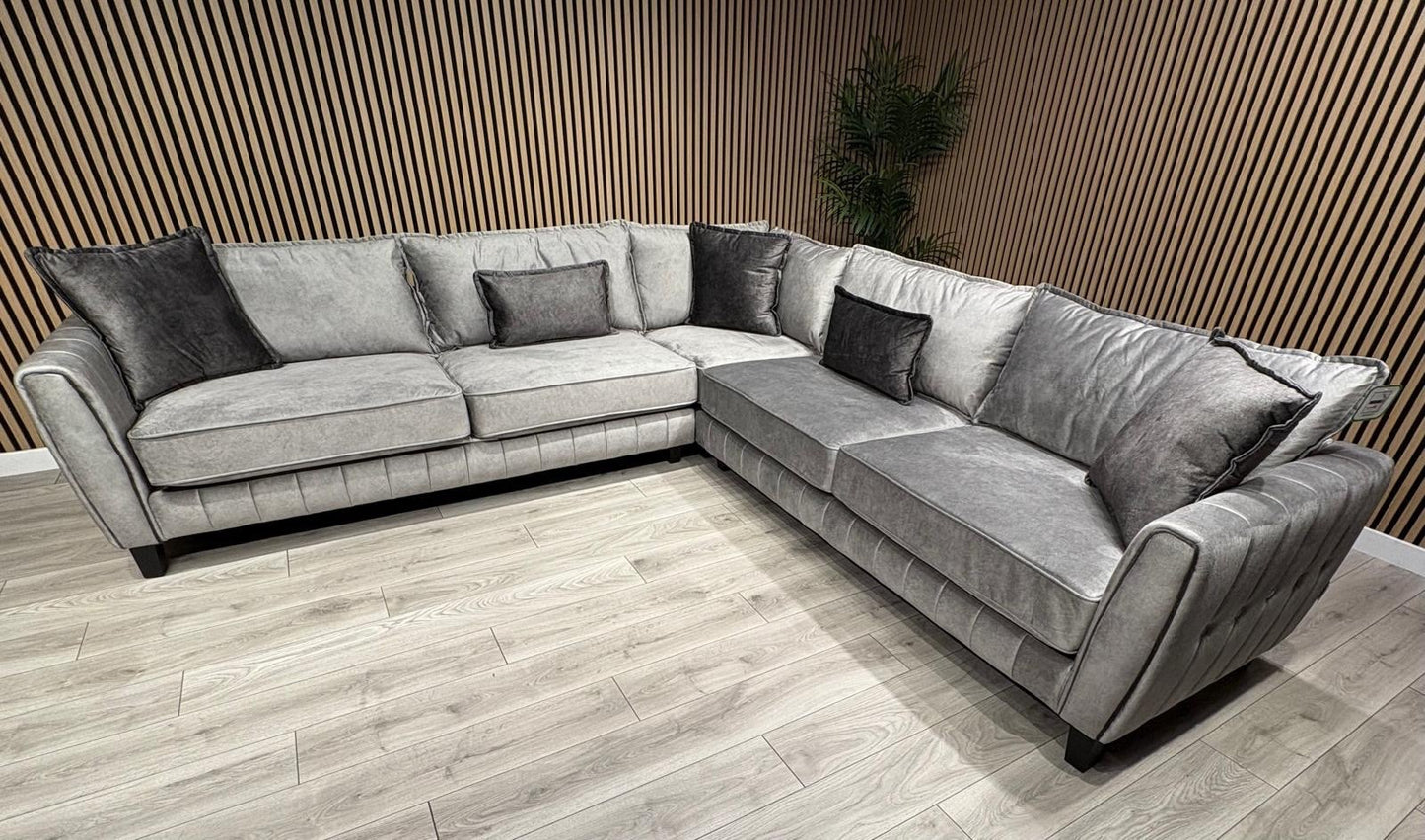 DFS - Cherished Fabric Corner Sofa, Formal Back - RRP: 2399