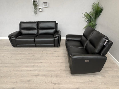 DFS Kaden Leather 3 Seater + 2 Seater Power Recliner Sofa Set - RRP £1,878