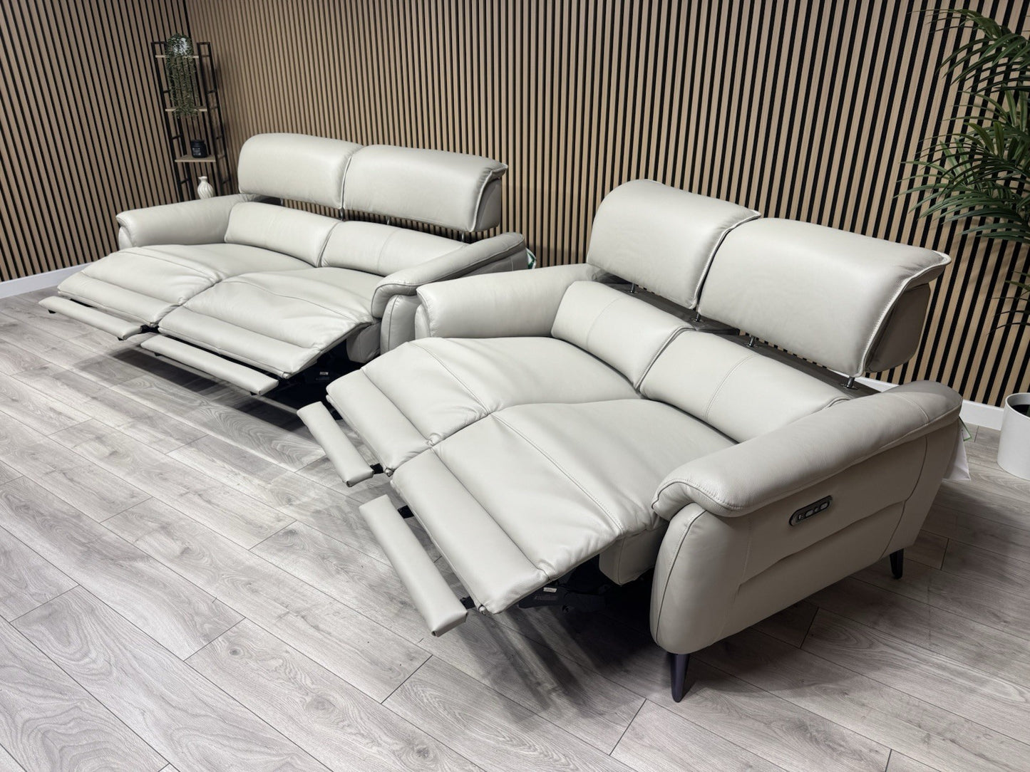 Furniture Village JUDE Style Leather 3 + 2 Seater Power Sofa Set - RRP £4,690