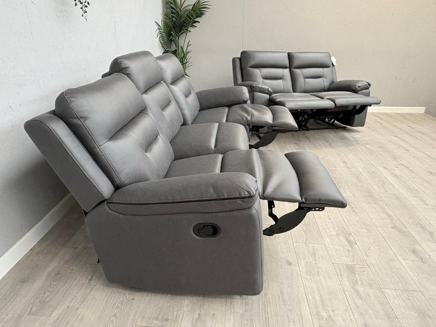 DFS New Braylan 3 Seater + 2 Seater Fabric Manual Recliner Sofa Set - RRP £1778