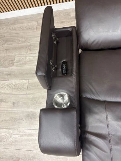 SCS Adstock Leather 2 Seater Power Recliner Sofa RRP £2699 (Read Description)