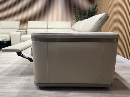 Sofology PLAZA style Leather 2c2 Power Recliner Sofa + Console - RRP £4699