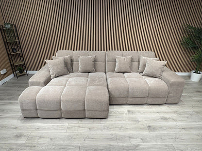 EVE CLOUD Large Fabric 3 Seater LHF Chaise Corner Sofa - RRP £2,299