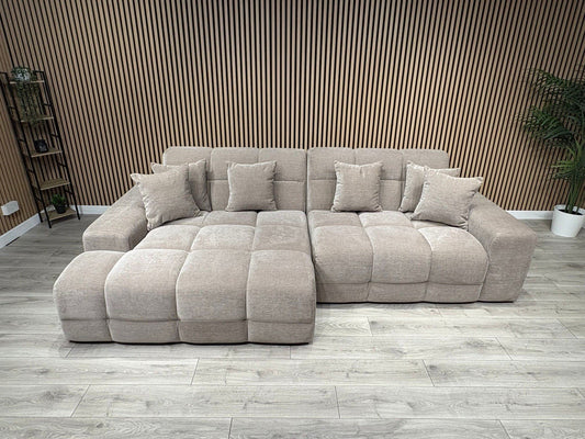 EVE CLOUD Large Fabric 3 Seater LHF Chaise Corner Sofa - RRP £2,299