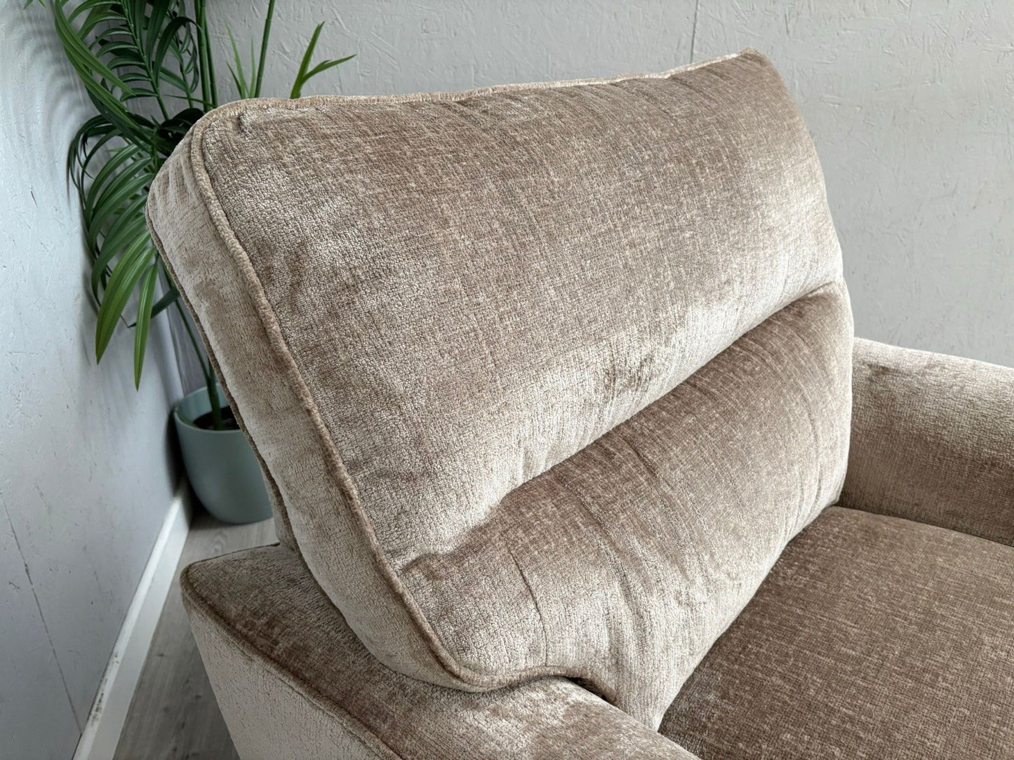 NEXT - Stamford Fabric Armchair, Plush Chenille Mid Natural - RRP £750