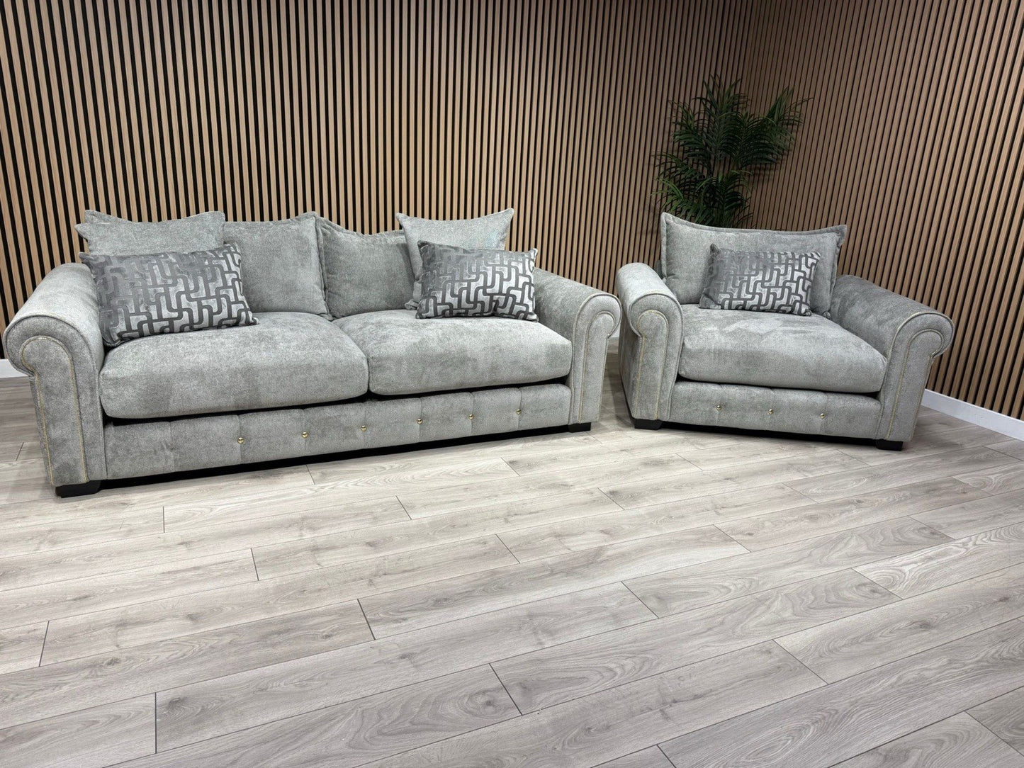 Furniture Village SUMPTUOUS Fabric 4 Seater Sofa + Snuggler Chair - RRP £4,190