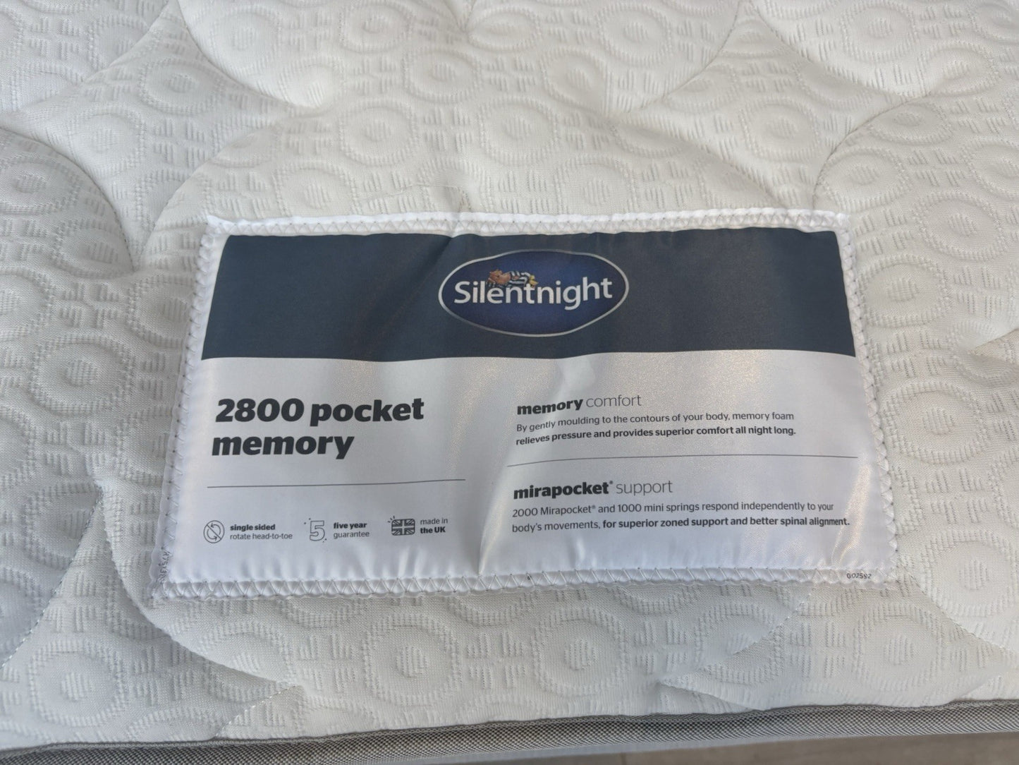 Silentnight 2800 Pocket Memory 6ft Superking Mattress - RRP £1,099