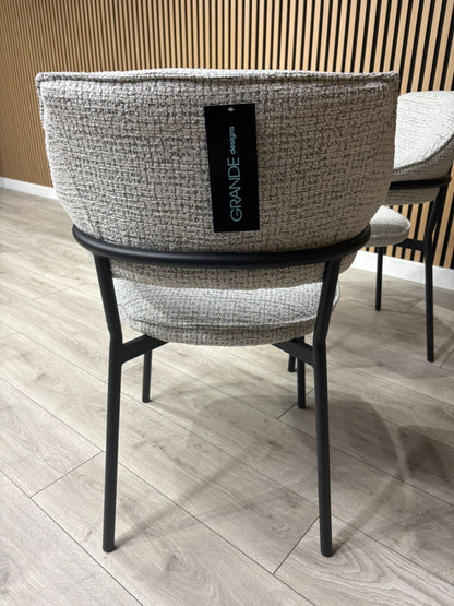 NEXT Sample - Textured natural dining chairs