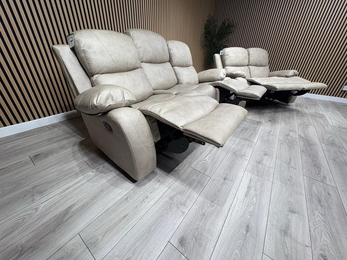 Boston Fabric 3 + 2 Seater Sofa Set, Manual Recliners - RRP £1999