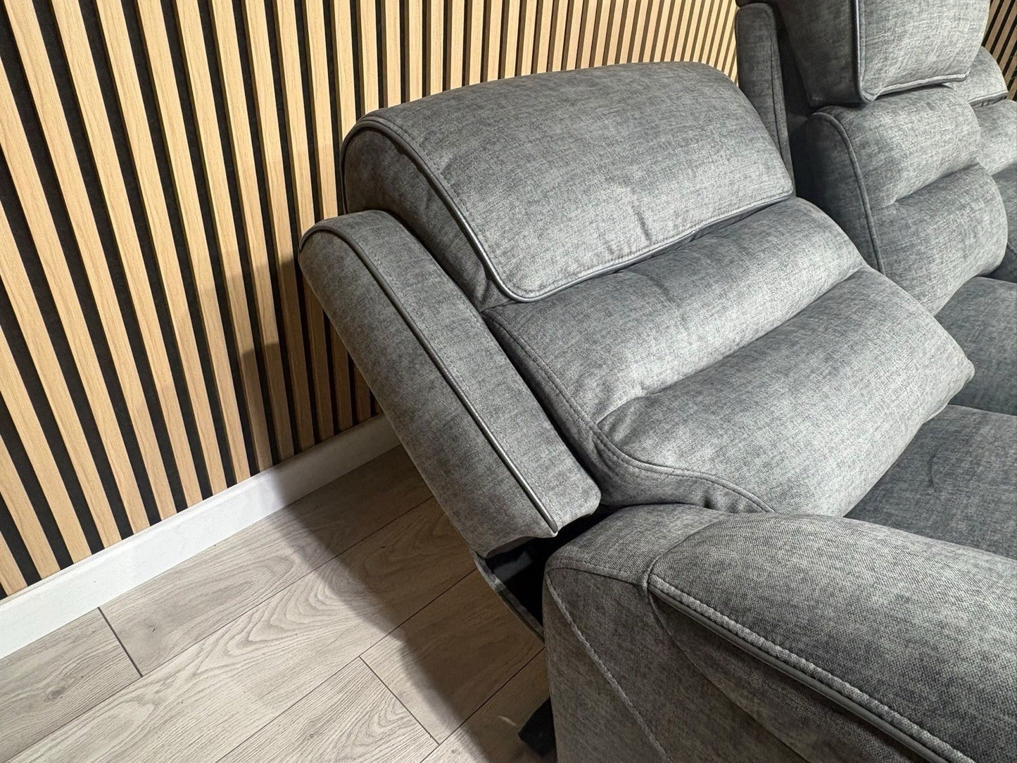 DFS New Lawson Power Recliner 3+2 Seater Sofa Set + Fold Down Table - RRP £2498