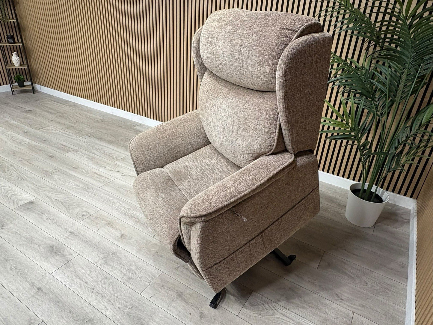 Furniture Village Fabric Rise & Recline Armchair, Mocha RRP £1499