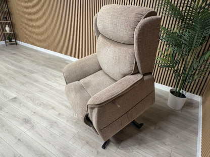 Furniture Village Fabric Rise & Recline Armchair, Mocha RRP £1499