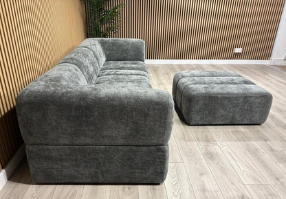 Taskers KIRWIN Large Fabric 3 Seater Sofa + Footstool - RRP £2,999