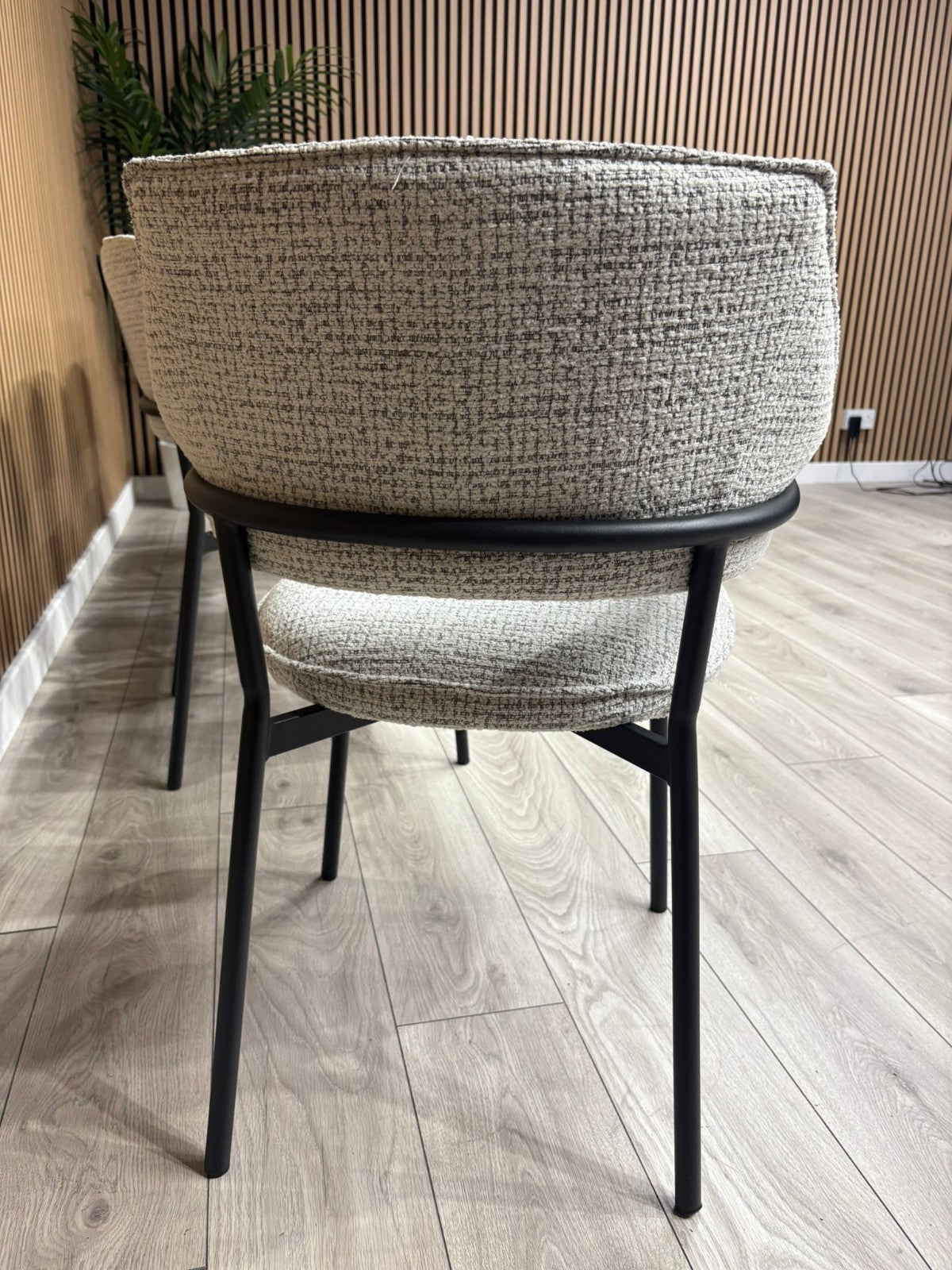 NEXT Sample - Textured natural dining chairs