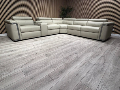 Sofology PLAZA style Leather 2c2 Power Recliner Sofa + Console - RRP £4699