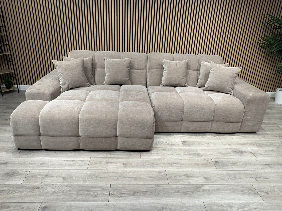 EVE CLOUD Large Fabric 3 Seater LHF Chaise Corner Sofa - RRP £2,299