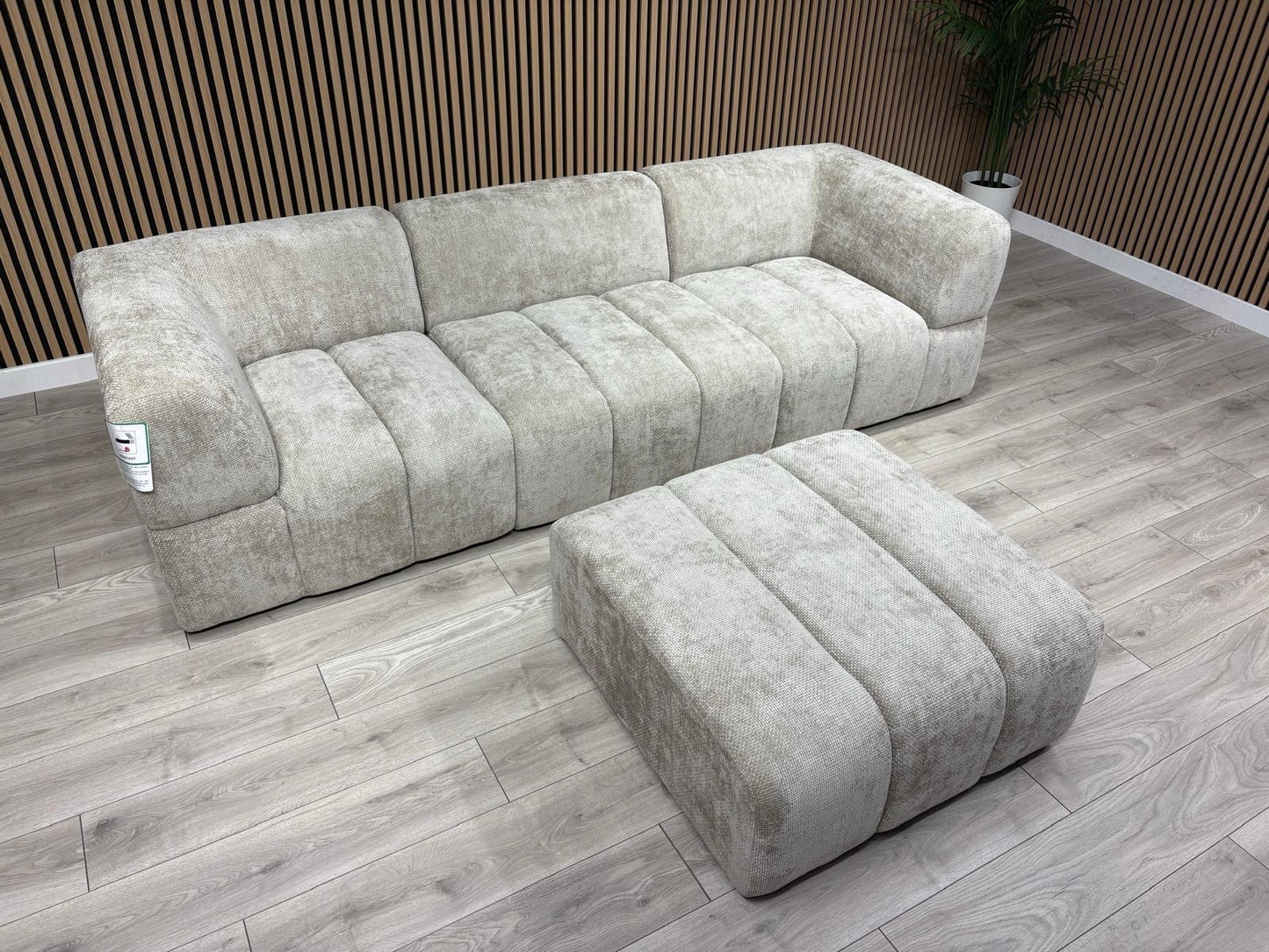 Taskers KIRWIN Large Fabric 3 Seater Sofa + Footstool - RRP £2,999