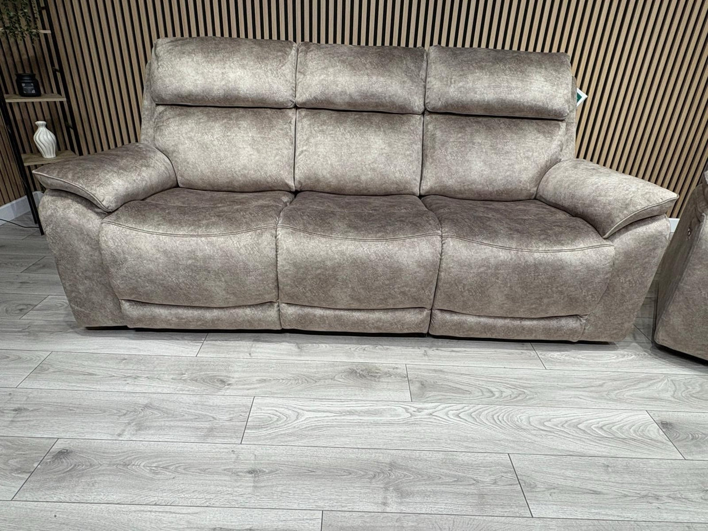 Furniture Village SLOANE Style Fabric 3 + 2 Seater Power Recliner Sofa Set