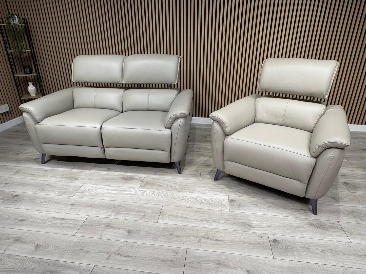 Furniture Village JUDE Style Leather 2 Seater Sofa + Armchair Set - RRP £4,440