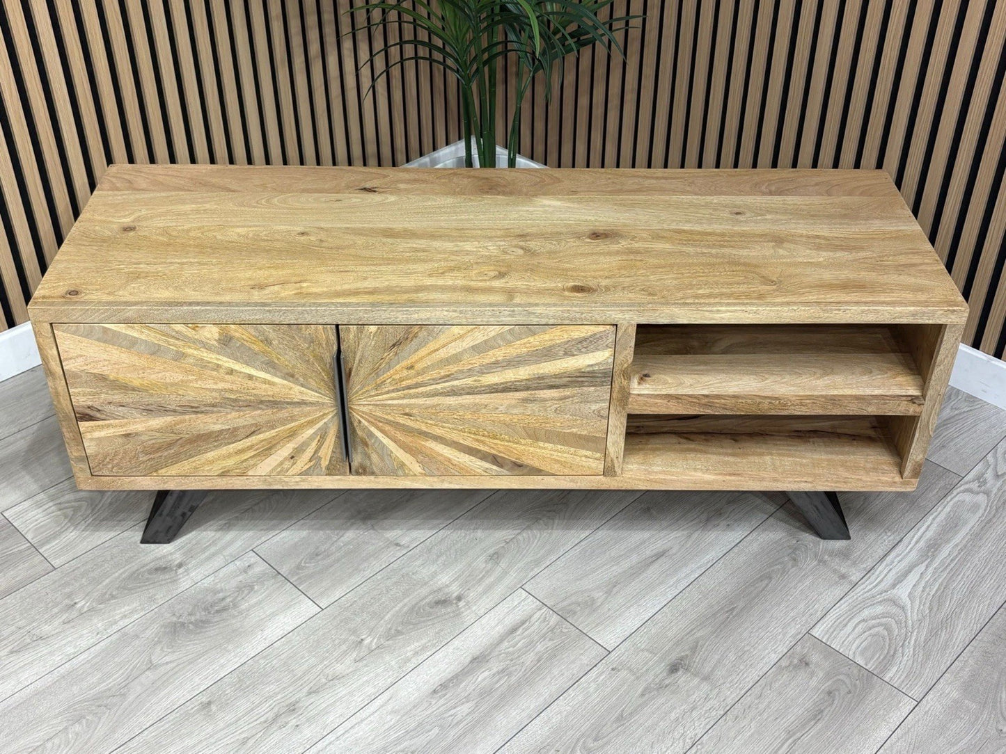 NEXT Sample - Geo Mango Wood TV Unit - RRP: £1095