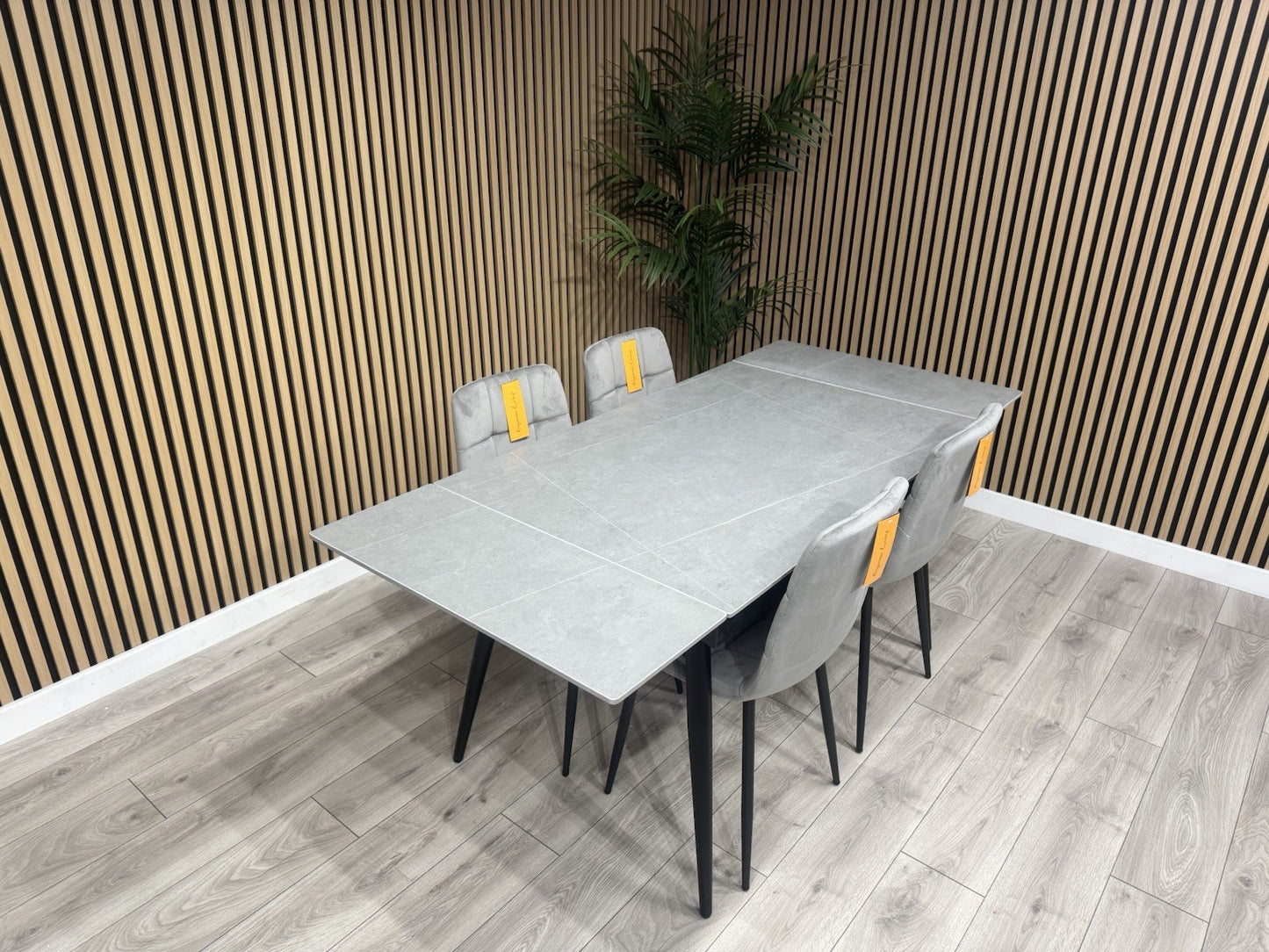 NEXT Sample - VERONA Marble Effect Extending Dining Table + 4 x Chairs RRP £1799