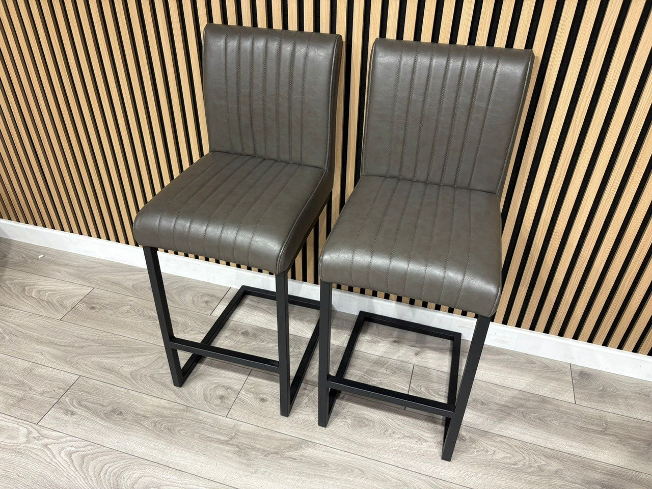 NEXT Sample - RIGA Industrial leather Bar Stools