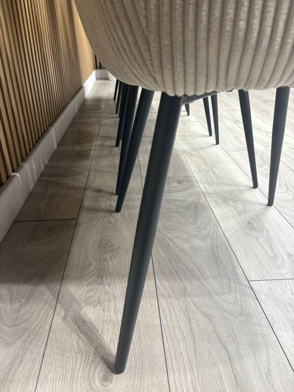 NEXT Sample - Light Grey Corduroy Dining Chairs