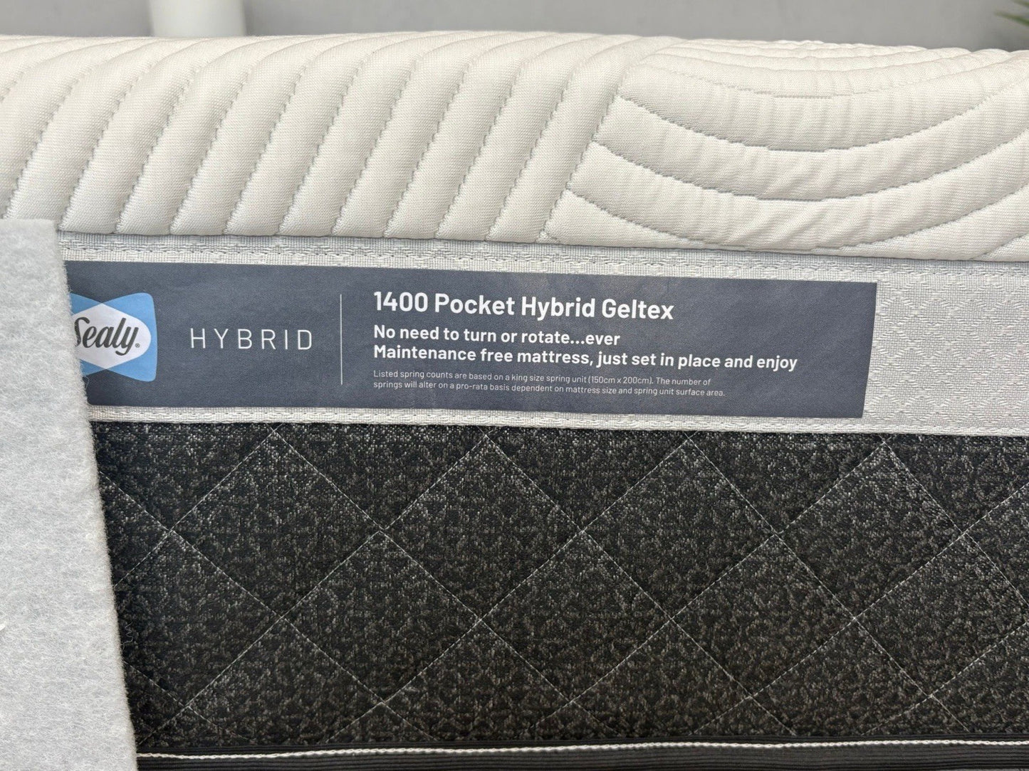 Sealy 1400 Pocket Hybrid Geltex Mattress, Kingsize 5FT RRP £1499 Medium / Firm