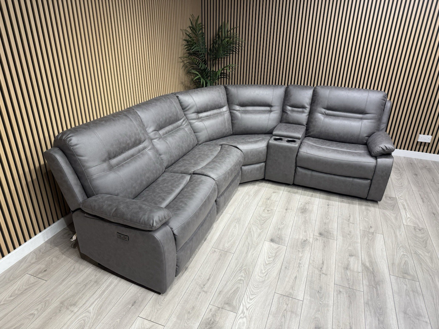 DFS Model Fabric Modular Corner Sofa + Console, Power Recliners - RRP £2,599