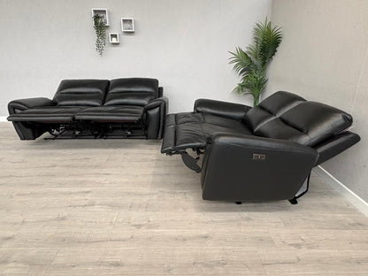 DFS Kaden Leather 3 Seater + 2 Seater Power Recliner Sofa Set - RRP £1,878
