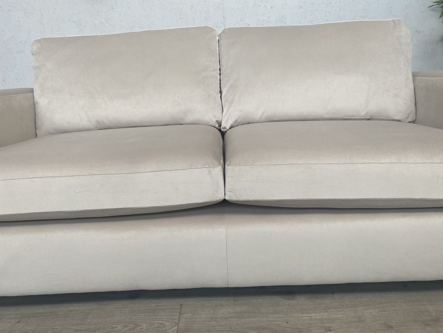 Very Home MAISON Velvet Fabric 3 Seater Sofa, Natural - RRP £1,199