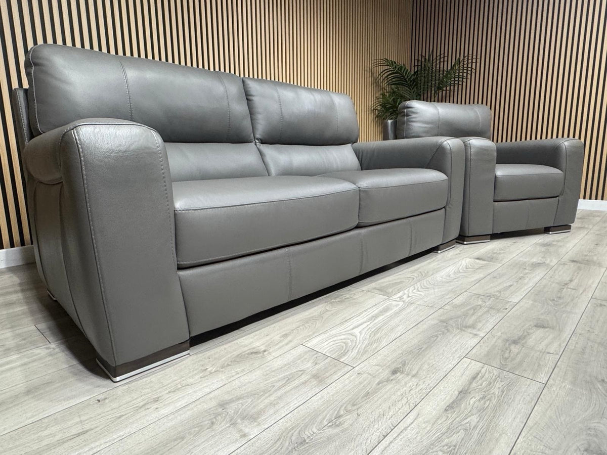 ScS - Sisi Italia LUCCA Leather 3 Seater Sofa + Armchair Set - RRP £3898