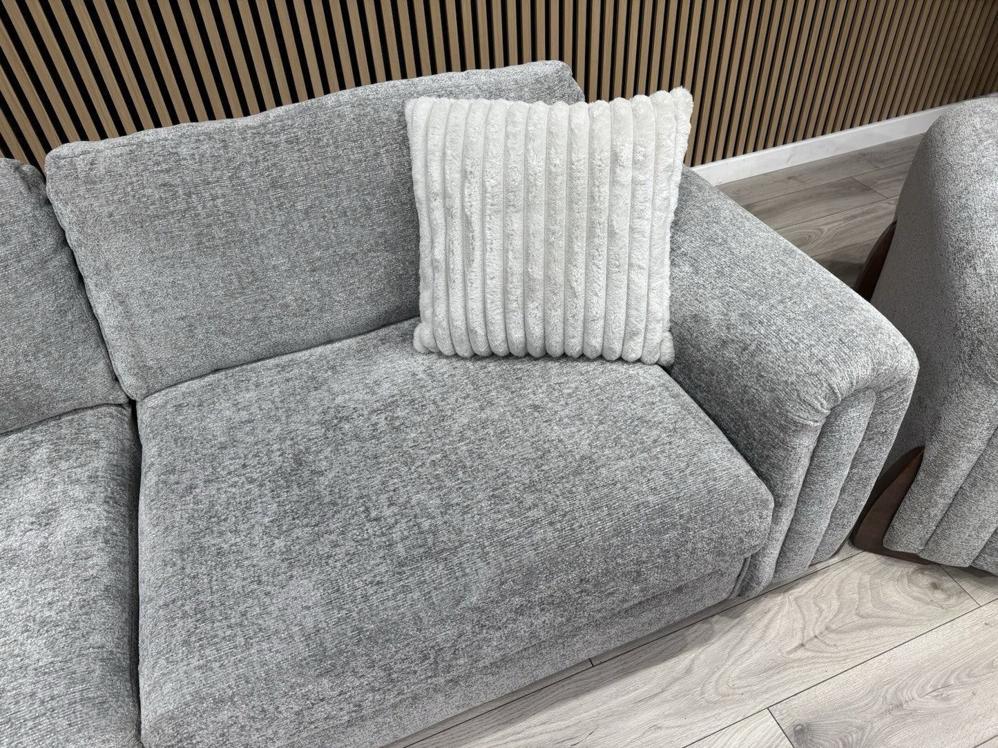 Charlie 4 Seater + Armchair Fabric Sofa Set, Grey - RRP £3098