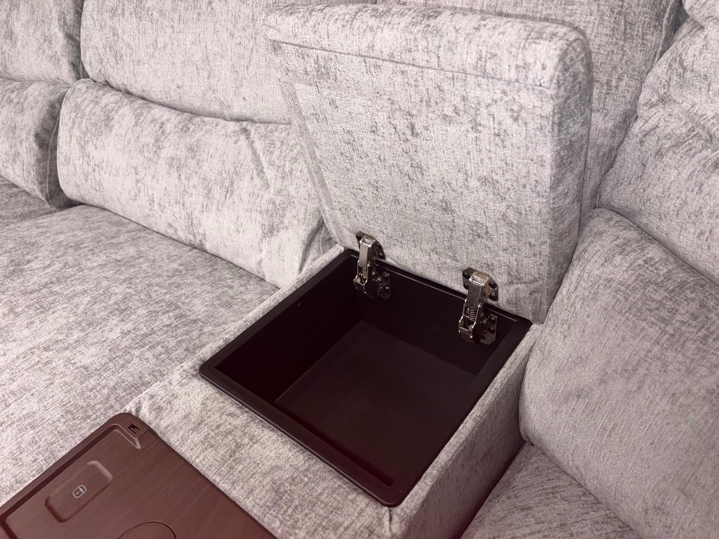 SOHO Fabric Modular 2 Corner 2 Console Sofa Set, Power Recliners - RRP £2,995